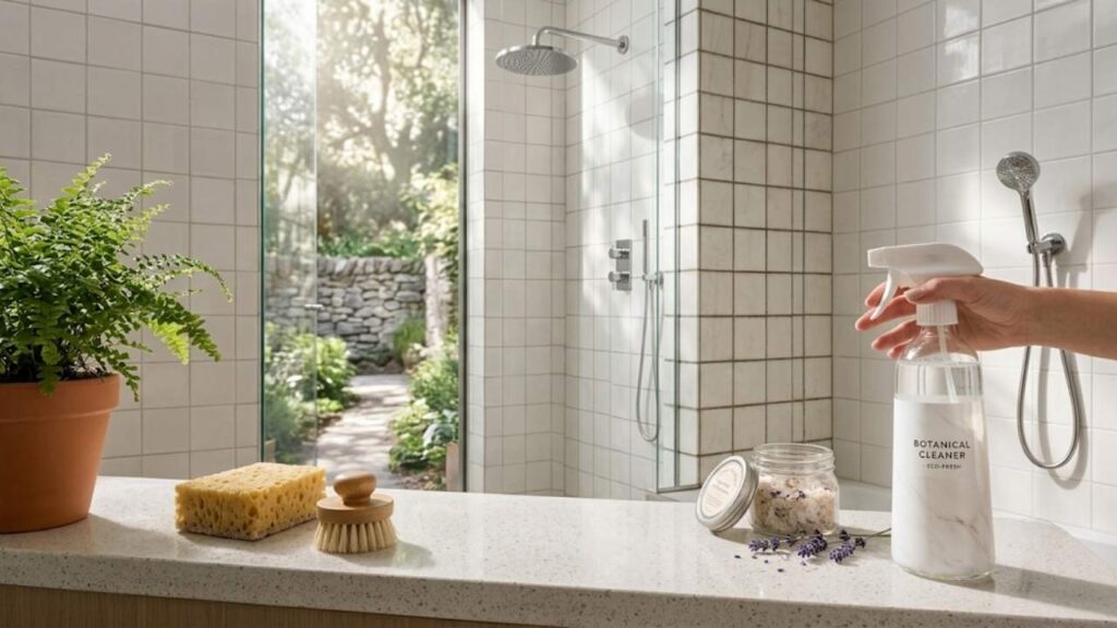 Joints de douche noircis : oubliez la Javel, ce produit du placard fait des merveilles